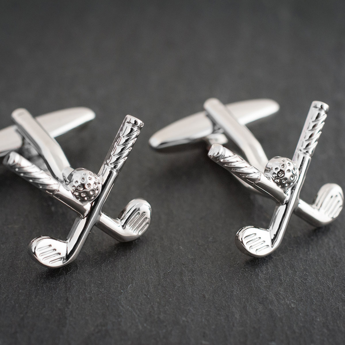 Golf Club Cufflinks In Personalised Box