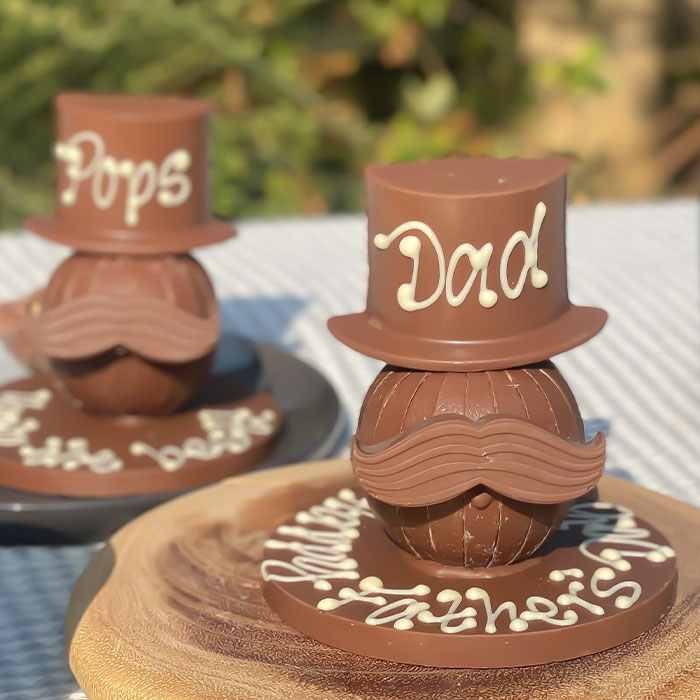 Personalised Terry's Chocolate Orange® with Hat and Tash on a Plaque