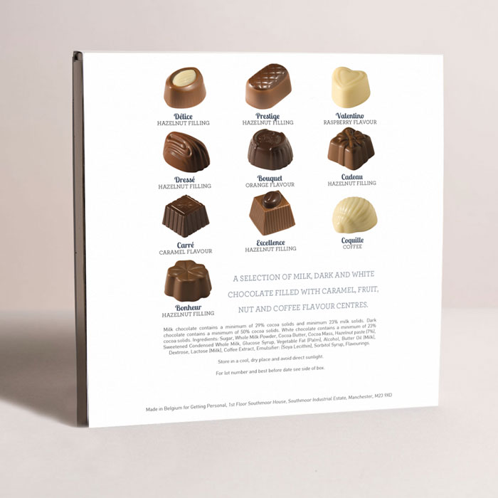 Create Your Own Photo Upload Belgian Chocolates - 4 Photos