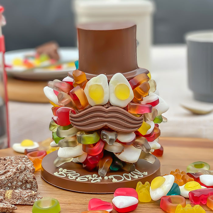 Personalised Pick 'n' Mix (Haribo) Head with Hat and Moustache