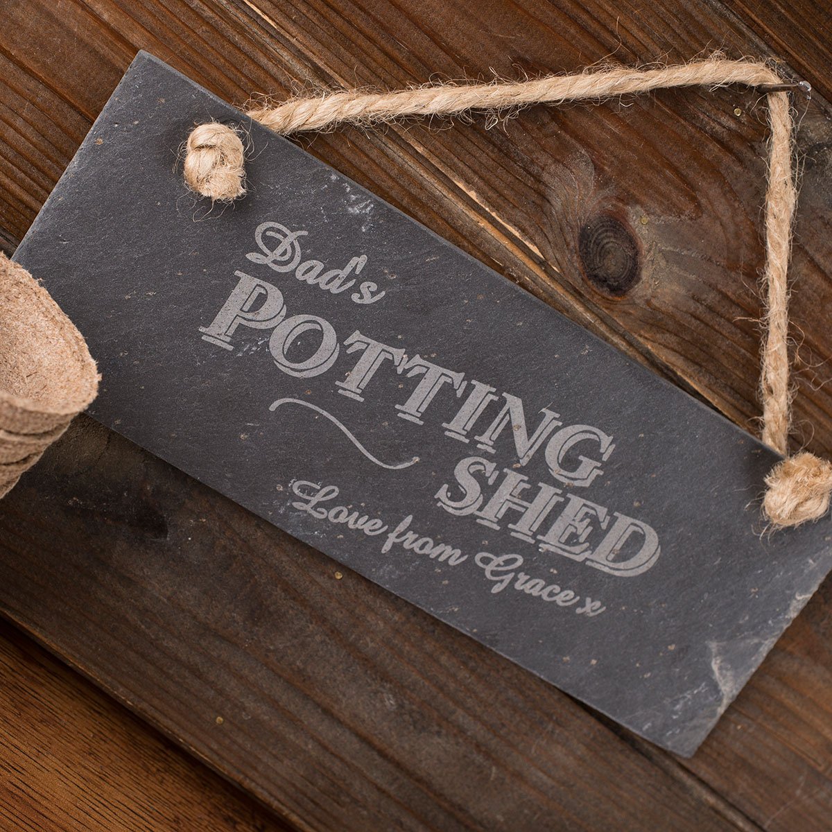 Personalised Hanging Slate Sign - Potting Shed