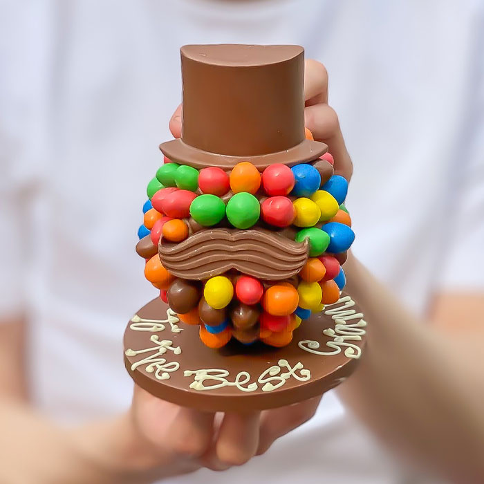 Personalised M&M's® Head with Hat and Moustache