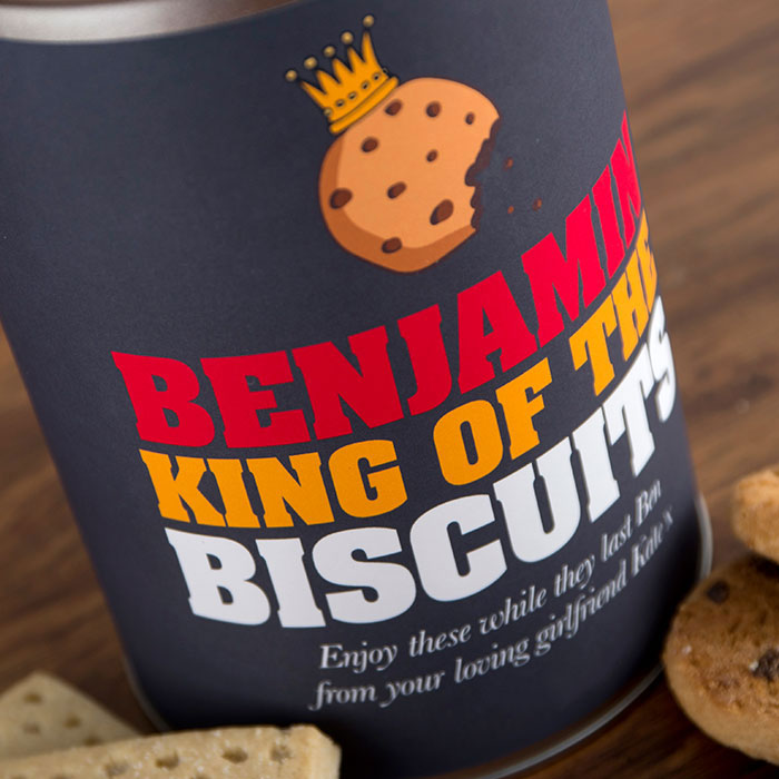 Personalised Tin With Biscuits - King Of The Biscuits