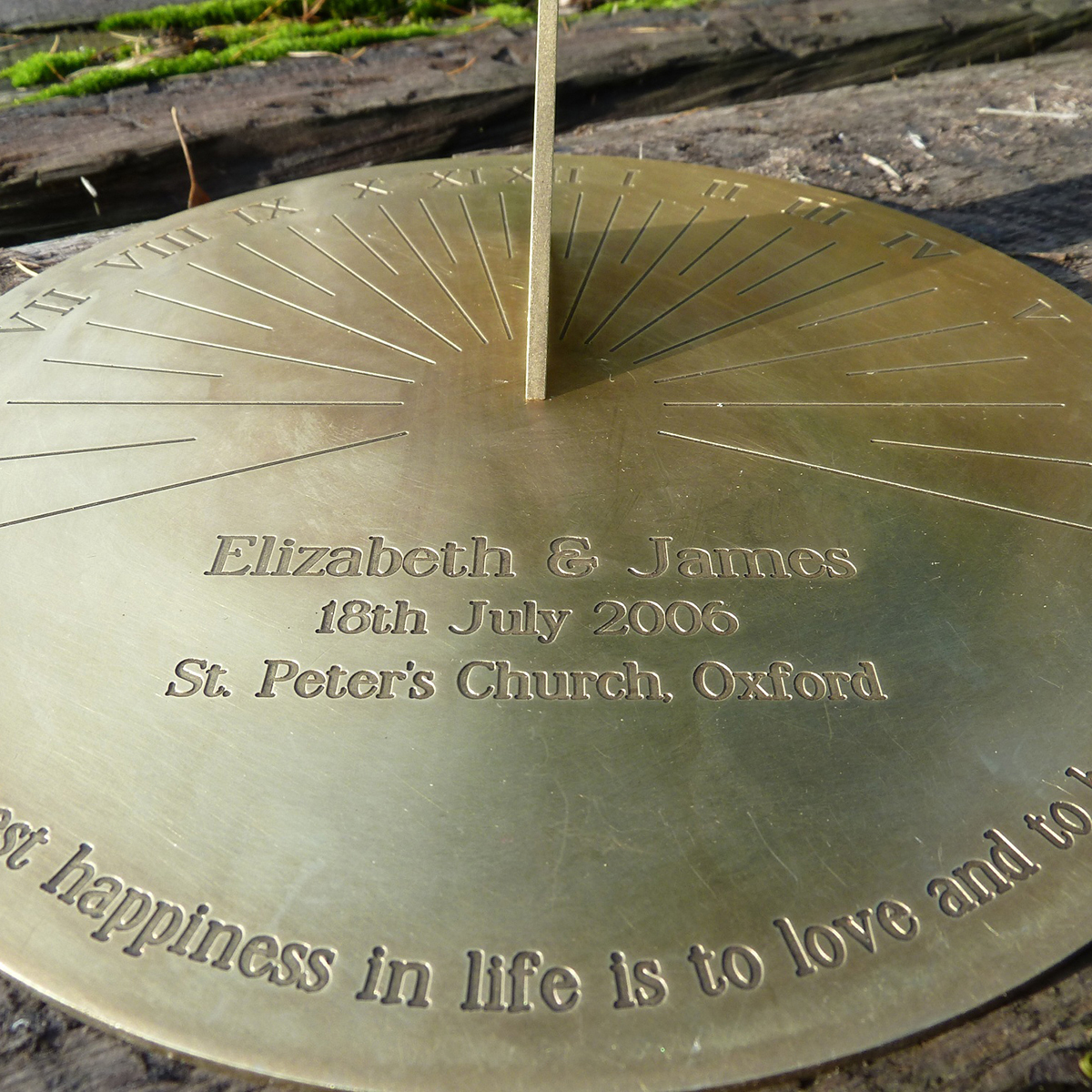 Personalised Roman Brass Sundial