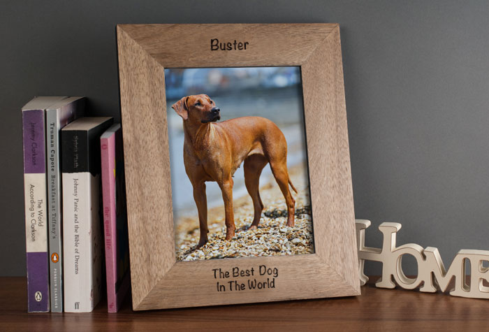 Engraved Wooden Photo Frame - Portrait Photo
