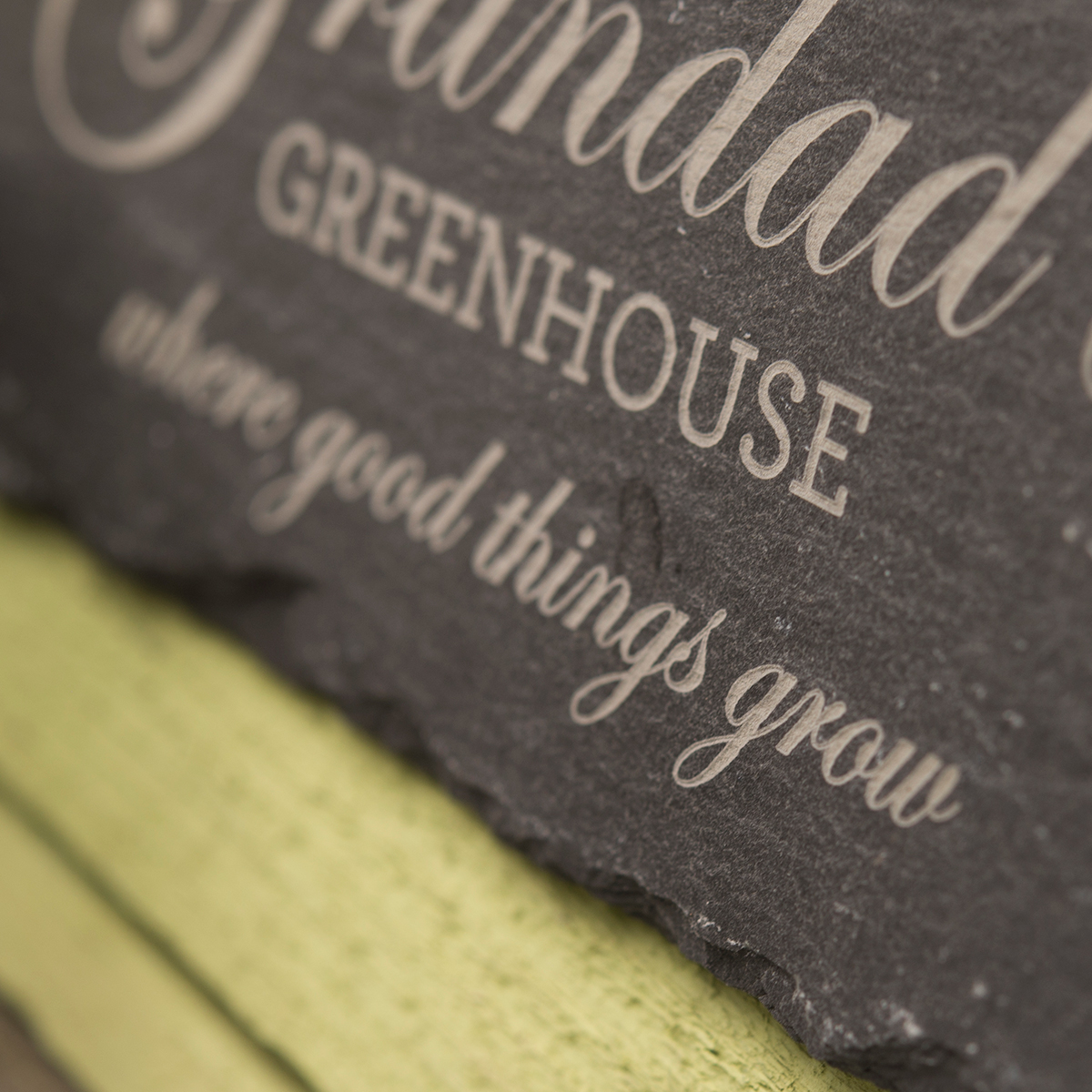 Personalised Hanging Slate Sign- Grandad's Greenhouse