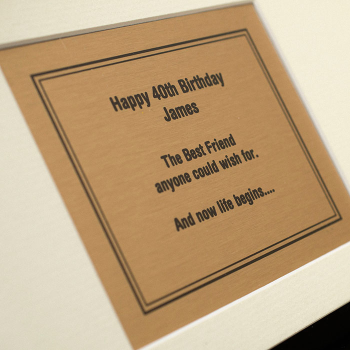 Personalised Framed Disc - Message