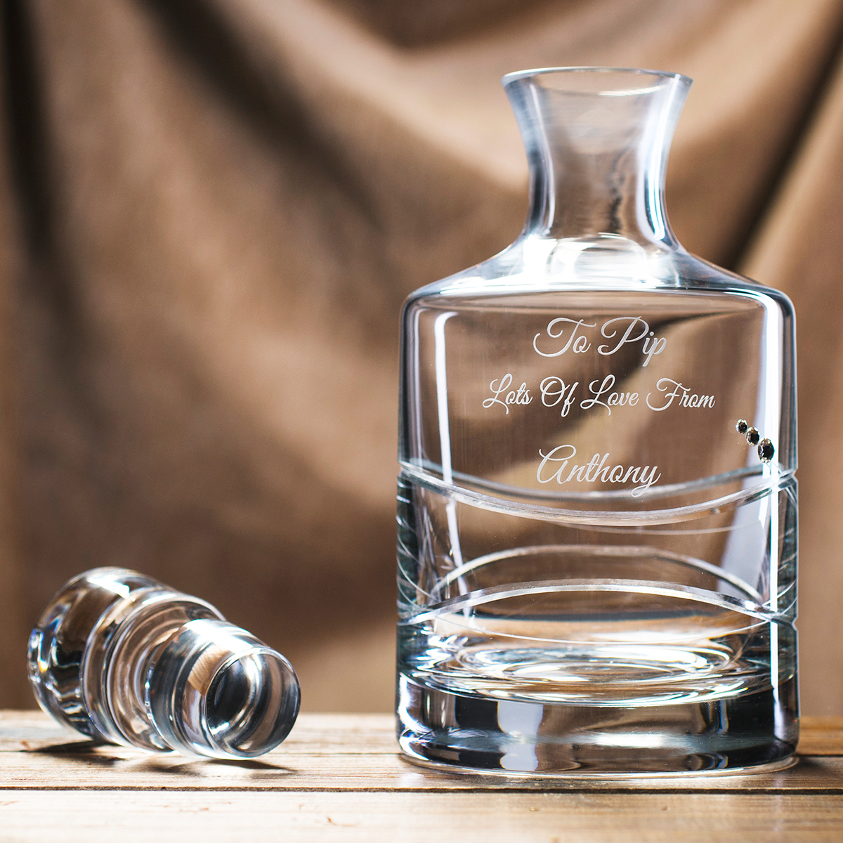 Personalised Diamante Crystal Decanter