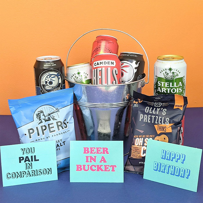 Personalised Beer In A Bucket Gift Set