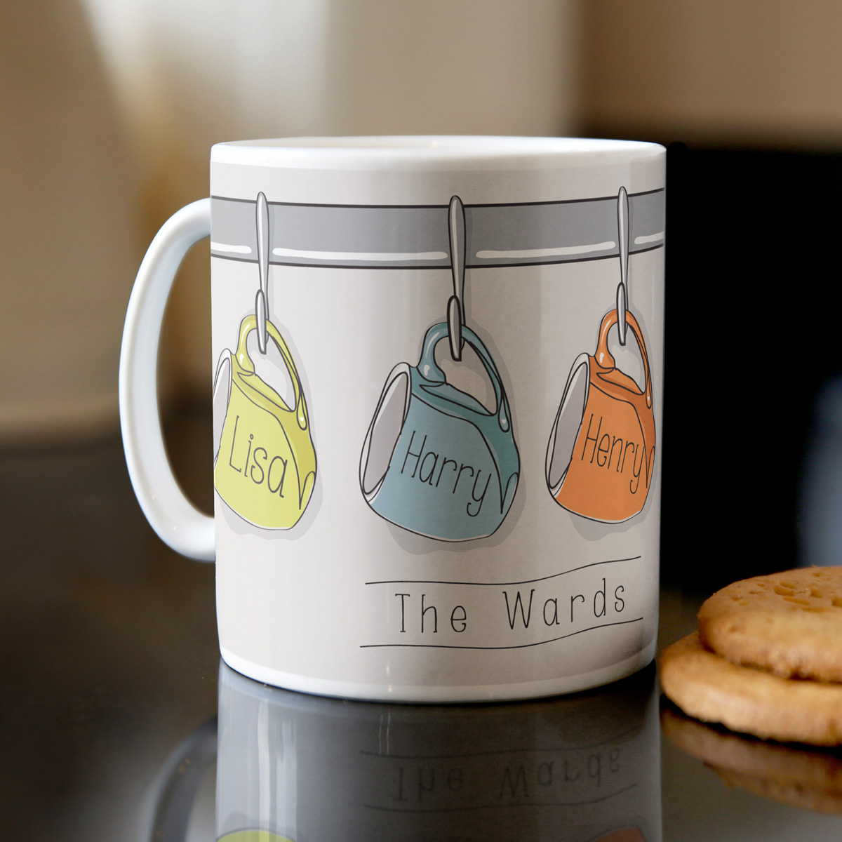 Personalised Mug - 4 Family Cups
