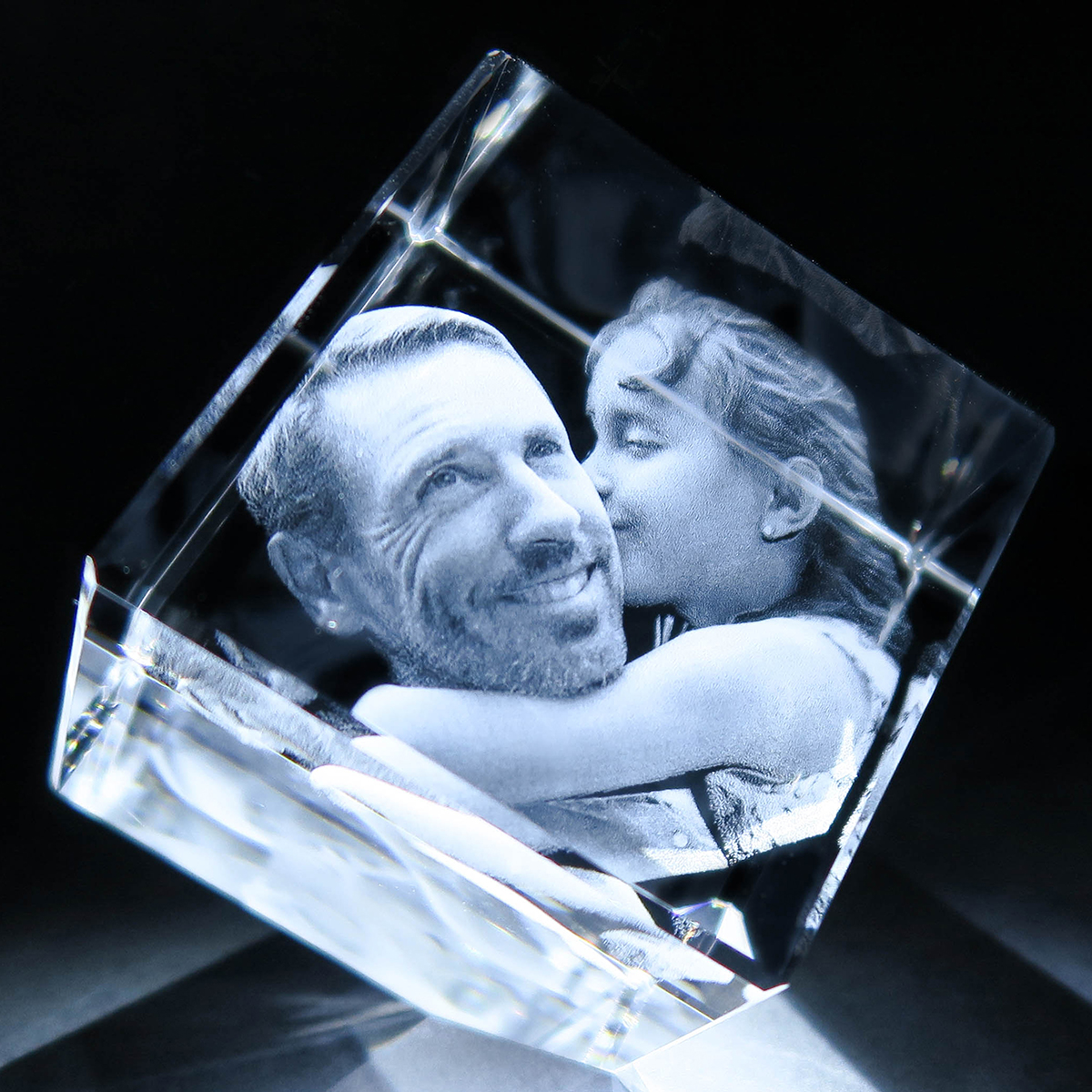 Photo Upload 3D Glass Diamond Ornament