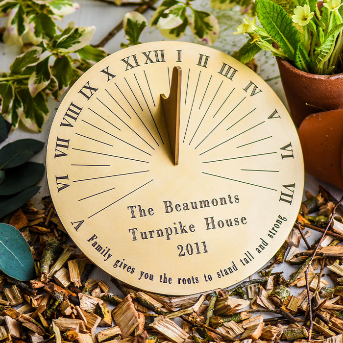 Personalised Roman Brass Sundial
