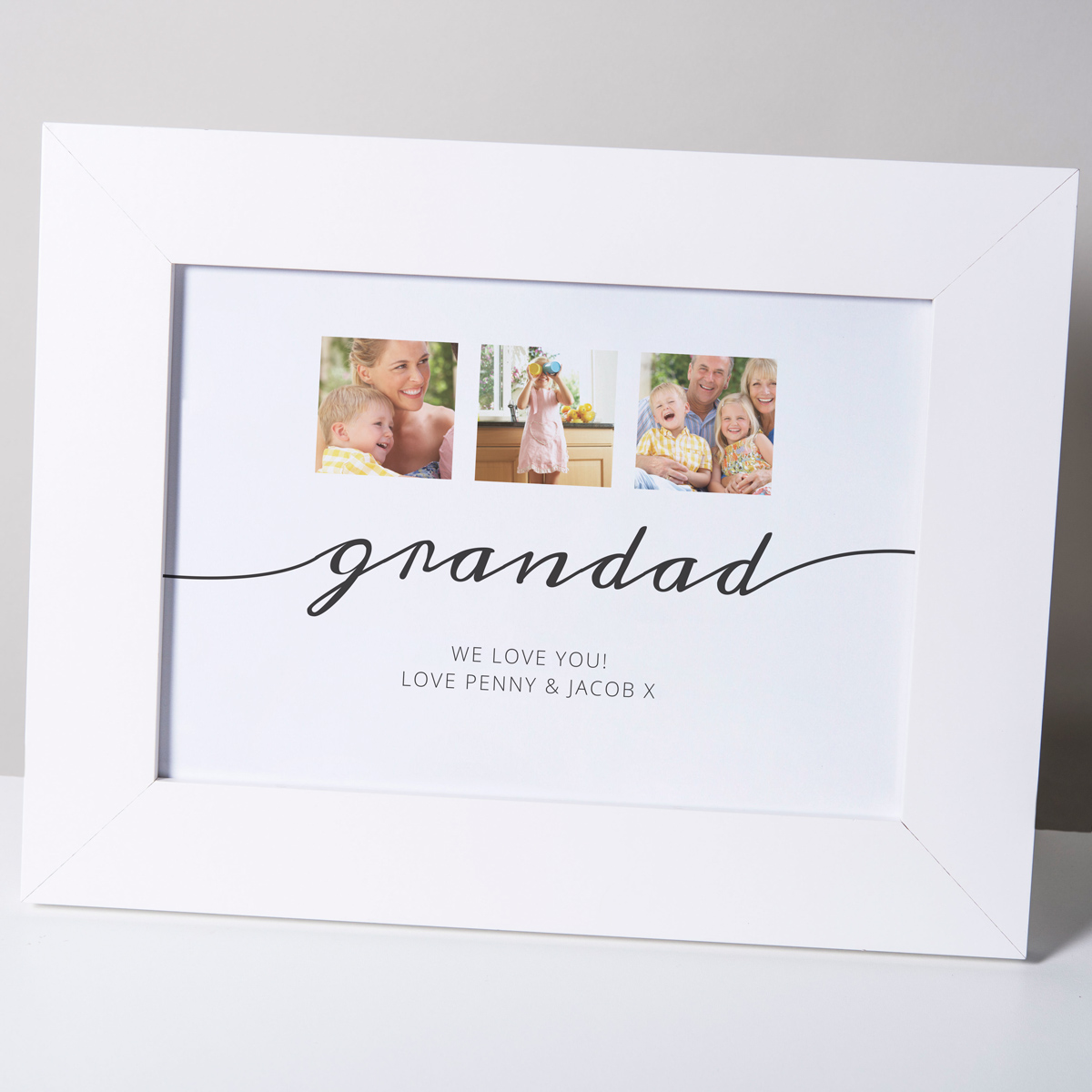Multi Photo Upload Framed Print - Grandad