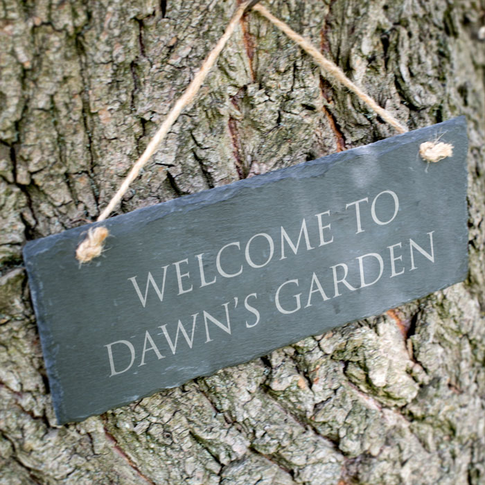 Personalised Hanging Slate Sign - Any Message