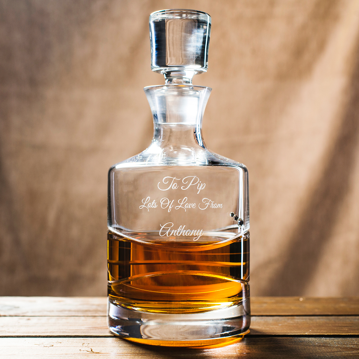 Personalised Diamante Crystal Decanter
