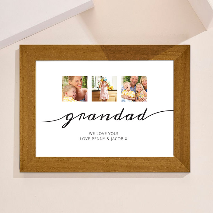 Multi Photo Upload Framed Print - Grandad