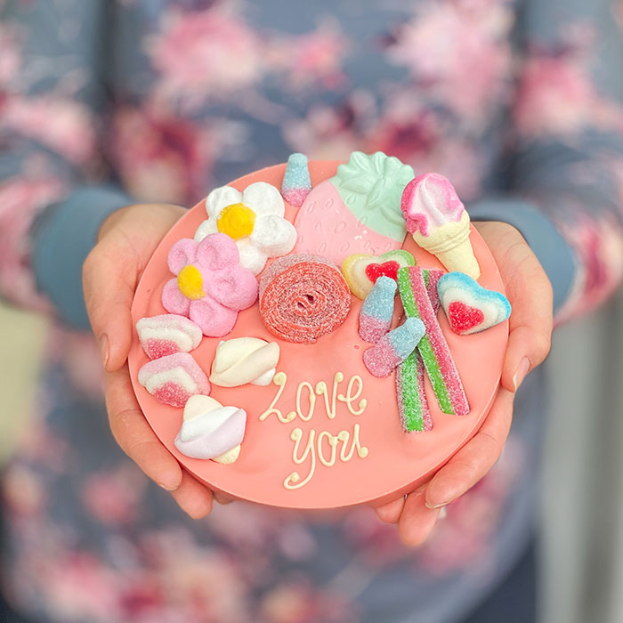 Personalised Pink Letterbox Chocolate Hug