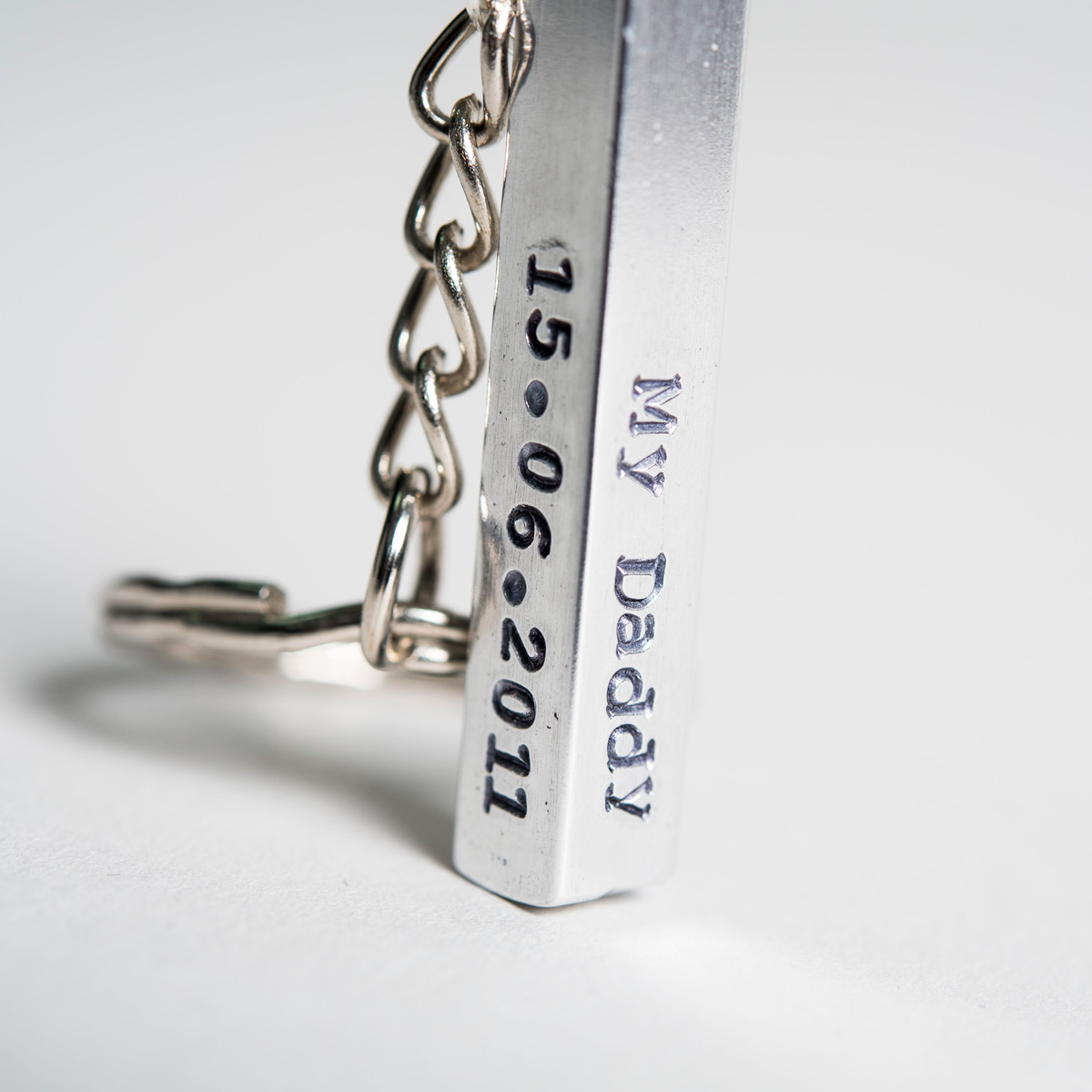Personalised Key Ring - Silver Bar