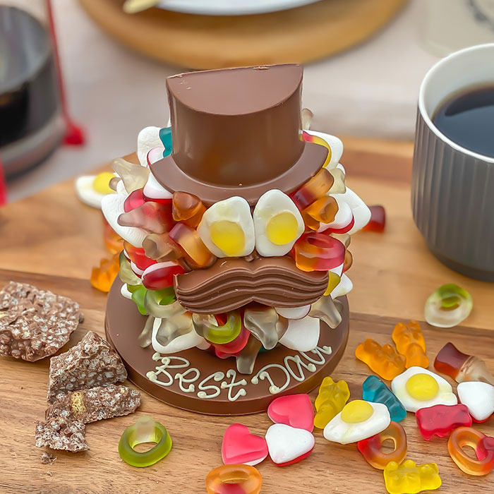 Personalised Pick 'n' Mix (Haribo) Head with Hat and Moustache