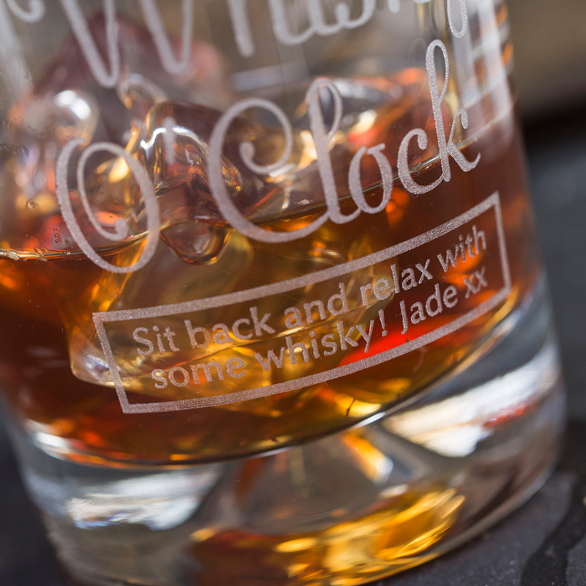 Personalised Whisky Tumbler - Whisky O'Clock