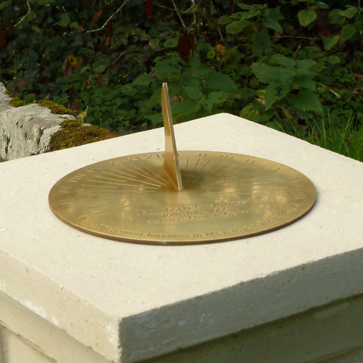 Personalised Roman Brass Sundial