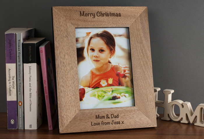Engraved Wooden Photo Frame - Portrait Photo